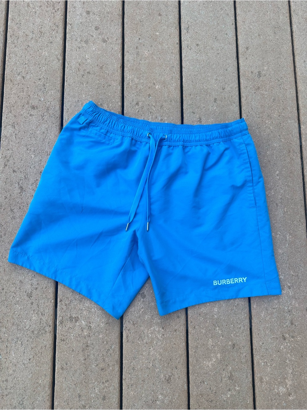 Burberry Men’s Shorts/Swim Shorts Size M Bright Blue Designer Authentic RARE